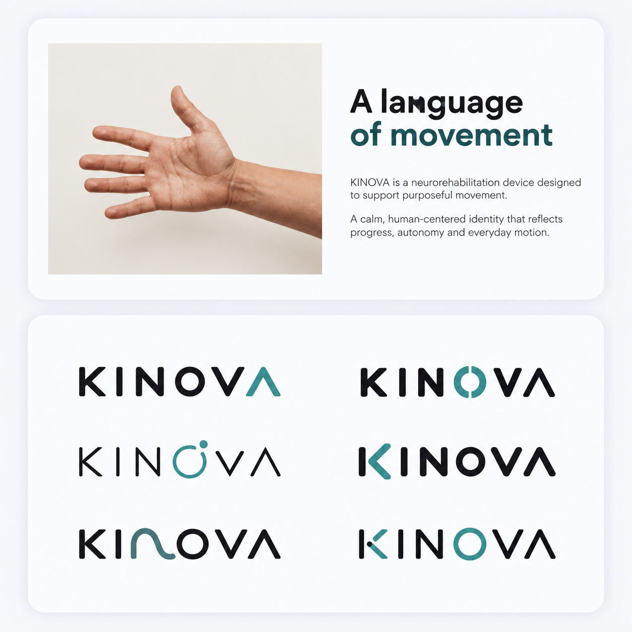 Kinova Wordmarks concept visual