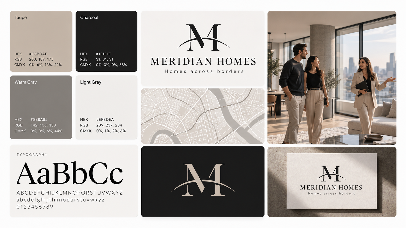 Meridian Homes Identity concept visual
