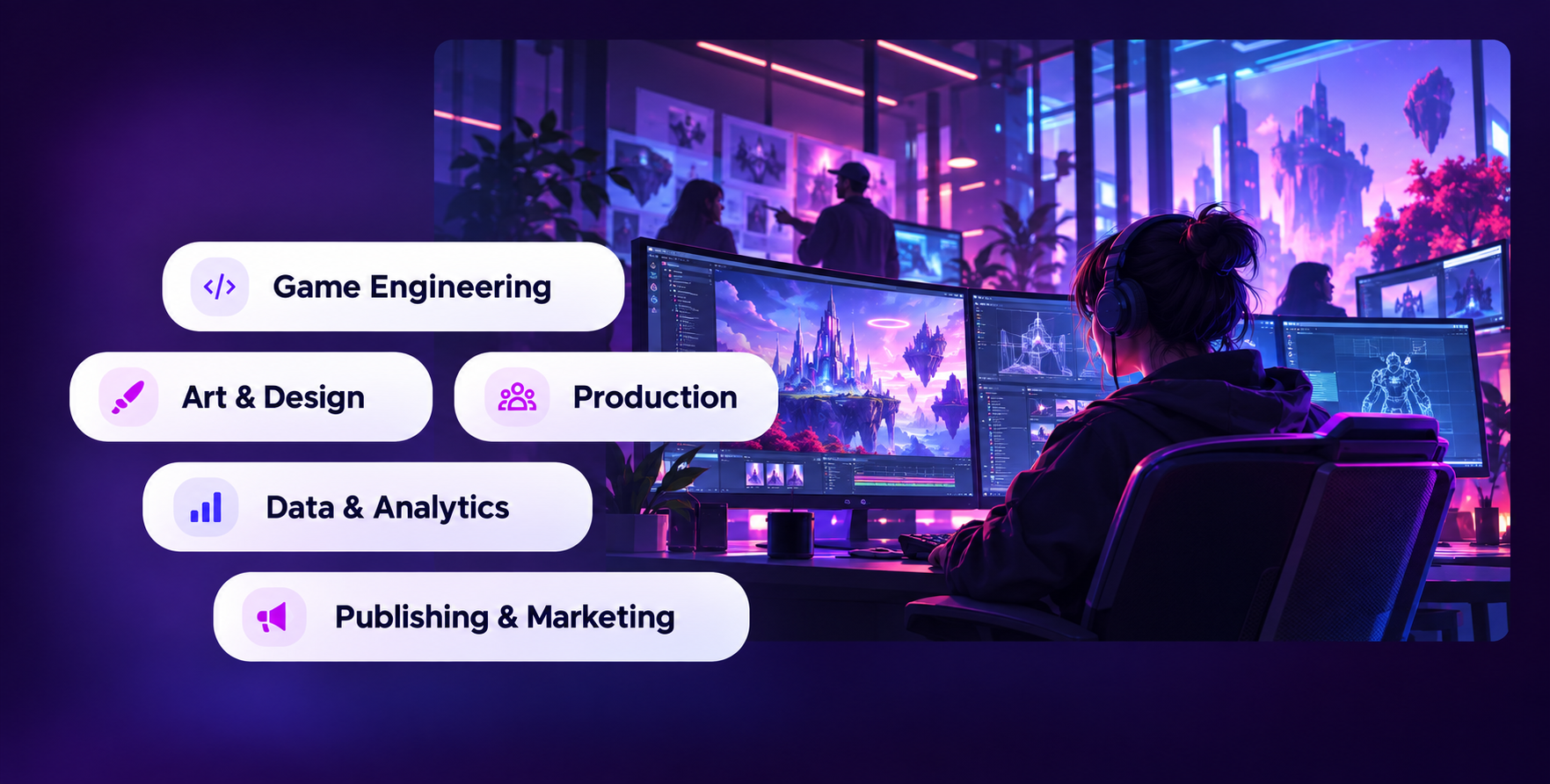 English job categories for the Levelpath gaming careers concept